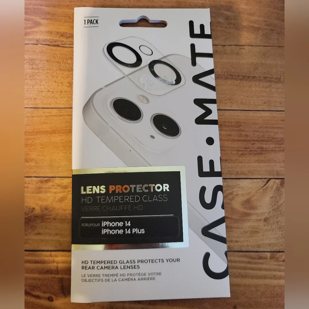 Case-Mate iPhone 14 Plus/iPhone 14 Rear Camera Lens Protector-HD Tempered Glass